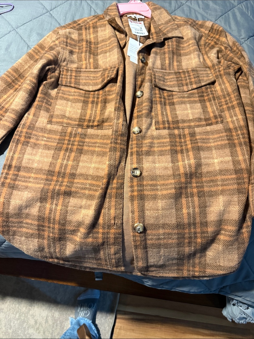 beachlunchlounge Brown Plaid Overshirt